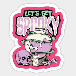 LETS GET SPOOKY Sticker